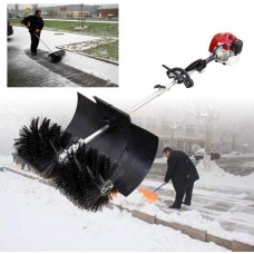ZHFEISY 2.3HP 52cc 2 Stroke  Power Sweeper Sweeping Machine Handheld Broom Sweeper oline Engine Power Broom Brush Clear w/Air Cooled Motor for Driveway Turf Grass Snow