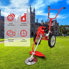 Robbey Walk-Behind Lawn Mowers 1.75kw Weed Trimmer Multi-Function Low Fuel Consumption Grass Trimmers for Patio Lawn Garden