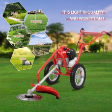 Robbey Walk-Behind Lawn Mowers 1.75kw Weed Trimmer Multi-Function Low Fuel Consumption Grass Trimmers for Patio Lawn Garden