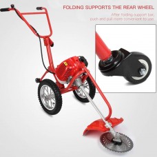 Robbey Walk-Behind Lawn Mowers 1.75kw Weed Trimmer Multi-Function Low Fuel Consumption Grass Trimmers for Patio Lawn Garden