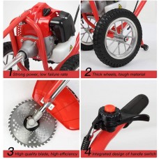 Robbey Walk-Behind Lawn Mowers 1.75kw Weed Trimmer Multi-Function Low Fuel Consumption Grass Trimmers for Patio Lawn Garden