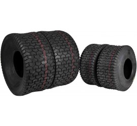 MASSFX 4 New Lawn Mower Tires 15x6-6 20x10-8 4 PLY Four Pack