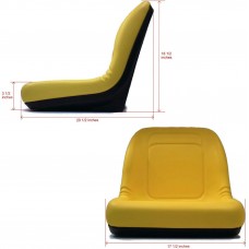 Lawn Mower Parts (2) Two Yellow Seats for J.Deere Gator 4x2 4x4 4x6 Diesel Trail Worksite Turf