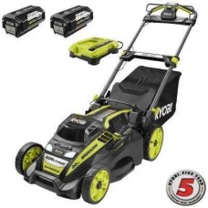 Ryobi 20 in. 40-Volt Brushless Lithium-Ion Cordless Self-Propelled Walk Behind Mower - Two 5.0 Ah Batteries/Charger Included