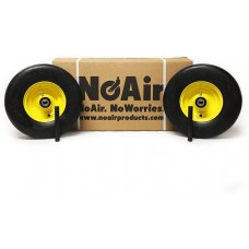 NoAir (2) John Deere Flat Free Wheel Assemblies 13x5.00-6 Yellow Replaces TCA13769