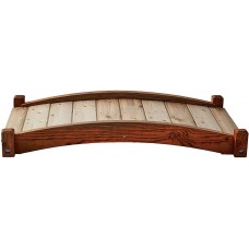 SamsGazebos Zen Japanese Style Wood Garden Bridges, 4', Brown
