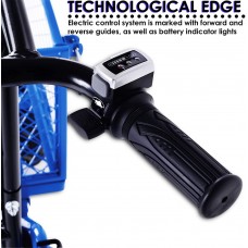 Landworks Utility Cart Hand Truck Power Wagon Super Duty Electric 48V DC 500W AGM Battery 500LBS & 1000LBS+ Load/Hauling Cap Wheelbarrow Barrel Dump w/All Purpose Modular Cargo Bed