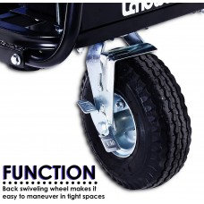 Landworks Utility Cart Hand Truck Power Wagon Super Duty Electric 48V DC 500W AGM Battery 500LBS & 1000LBS+ Load/Hauling Cap Wheelbarrow Barrel Dump w/All Purpose Modular Cargo Bed