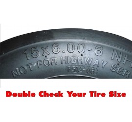 (2) Kubota Flat Free Tire Assemblies 15x6.00-6 Fits ZD321, ZD323, ZD326, ZD331