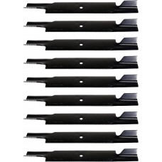 USA Mower Blades U132273BP (9) High-Lift for Hustler 795260 Windsor 50-4010 Length 24 in. Width 3 in. Thickness .250 in. Center Hole 5/8 in. 60 in. and 72 in. Deck
