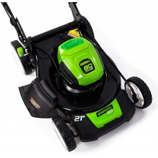 Greenworks PRO 21-Inch 80V Self-Propelled Cordless Lawn Mower, 5.0 AH Battery Included MO80L510