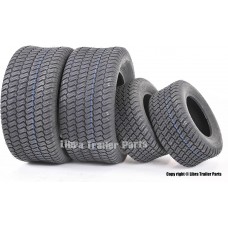 Set of 4 New Lawn Mower Turf Tires 16x6.5-8 Front & 23x9.5-12 Rear /4PR