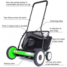 Push Lawn Mower,20-Inch Manual Reel Mower With Grass Catcher