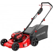 CRAFTSMAN V60 3-in-1 Cordless Lawn Mower, 21-Inch (CMCMW260P1),Red