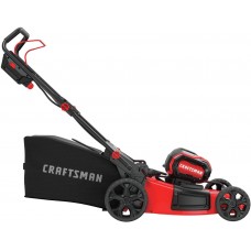 CRAFTSMAN V60 3-in-1 Cordless Lawn Mower, 21-Inch (CMCMW260P1),Red