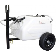 Homestead SL6-46-012Q-HS 12 Gallon Pull & Tow Boom Broadcast Trailer Sprayer – Everflo 1.1GPM, White