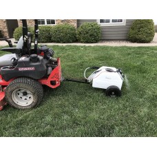 Homestead SL6-46-012Q-HS 12 Gallon Pull & Tow Boom Broadcast Trailer Sprayer – Everflo 1.1GPM, White