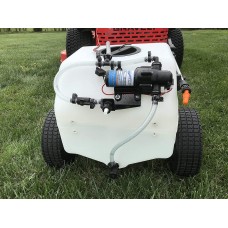 Homestead SL6-46-012Q-HS 12 Gallon Pull & Tow Boom Broadcast Trailer Sprayer – Everflo 1.1GPM, White
