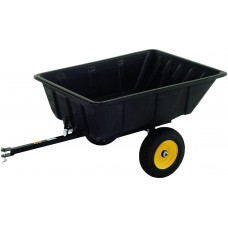 Polar Trailer 9542 LG10 Lawn and Garden Trailer, 69 x 37 x 28-Inch 900 Lbs Load Capacity 10 Cubic Feet with 13 Cubic Feet Heaping Tub Quick Release Tipper Latch Tilt-and-Swivel Dumping for Hauling and Utility, Black