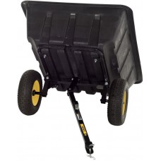 Polar Trailer 9542 LG10 Lawn and Garden Trailer, 69 x 37 x 28-Inch 900 Lbs Load Capacity 10 Cubic Feet with 13 Cubic Feet Heaping Tub Quick Release Tipper Latch Tilt-and-Swivel Dumping for Hauling and Utility, Black