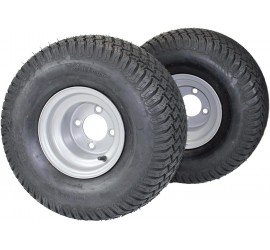 (Set of 2) 20x10.00-8 Tires & Wheels 4 Ply for Lawn & Garden Mower Turf Tires