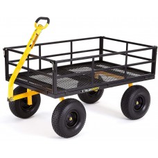 Gorilla Carts GOR1400-COM Heavy-Duty Steel Utility Cart with Removable Sides and 15
