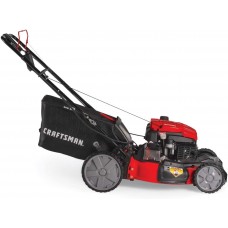 Craftsman M275 159cc 21-Inch 3-in-1 High-Wheeled Self-Propelled FWD  Powered Lawn Mower, with Bagger, Red