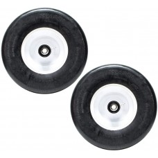 2PK 13x6.5x6 13x6.50-6 13x6.50x6 Puncture Proof Solid Wheel Assemblies Tires Fits Exmark 103-0065, Toro Z Master, Scag, Turf Tiger Cub Zero Turn and Many More