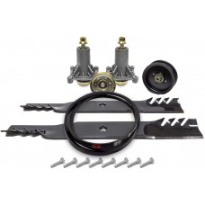 46” Lawn Mower Deck Rebuild Kit for Sears YTS 3000 Husqvarna YTH 20 K Spindles Belt Pulleys Gator Mulching Blades