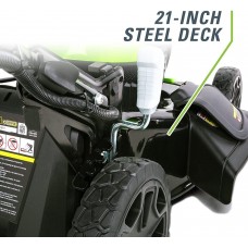 Greenworks MO40L2512 Electric Brushless Lawn Mower, 21-Inch