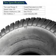MaxAuto 20x8-8 20x8.00-8 20x8x8 Lawn Mower Tires,4PR, Set of 4