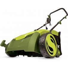 Sun Joe AJ801E 13 in. 12 Amp Electric Scarifier + Lawn Dethatcher w/Collection Bag, Green