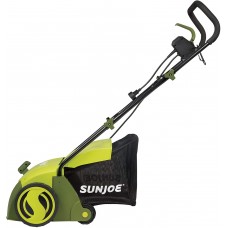 Sun Joe AJ801E 13 in. 12 Amp Electric Scarifier + Lawn Dethatcher w/Collection Bag, Green