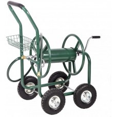 Heavy Duty Garden Water Hose Reel Cart Outdoor Yard Planting W/Basket 50