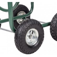 Heavy Duty Garden Water Hose Reel Cart Outdoor Yard Planting W/Basket 50