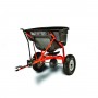 Super Heavy Duty Pull-Tow Behind 130 Pound Yard Lawn Field Garden Broadcast Spreader- Rod Linked On/Off With Precise Settings- Cased Gear Box Tapered Gearing- All Season Tires Long Lasting Durable