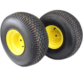 (Set of 2) 20x8.00-8 Tires & Wheels 4 Ply for Lawn & Garden Mower Turf Tires