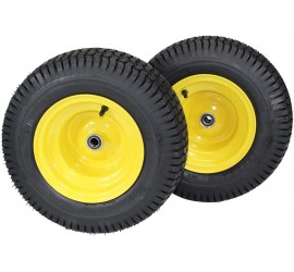 (Set of 2) 16x6.50-8 Tires & Wheels 4 Ply for Lawn & Garden Mower Turf Tires .75