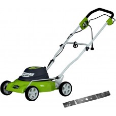 Greenworks 18-Inch 12 Amp Corded Electric Lawn Mower with Extra Blade 25012