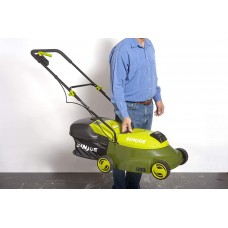 Sun Joe MJ401C-PRO 14-Inch 28-Volt Cordless Push Lawn Mower, w/Rear Discharge Chute